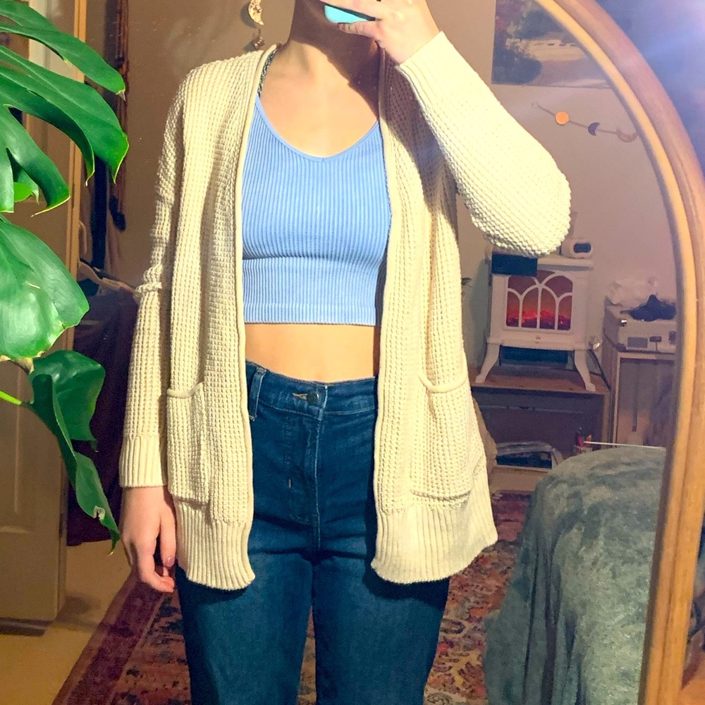 Universal thread knitted long sweater